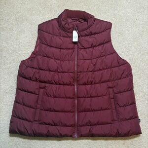 Gap Puffer Vest Mens 2XL Red LW Huckleberry ColdControl Water Resistant Outdoor